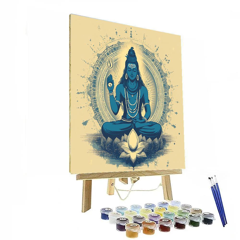 Celestial Seed Mandala With Shiva At The Center Numbered painting kits