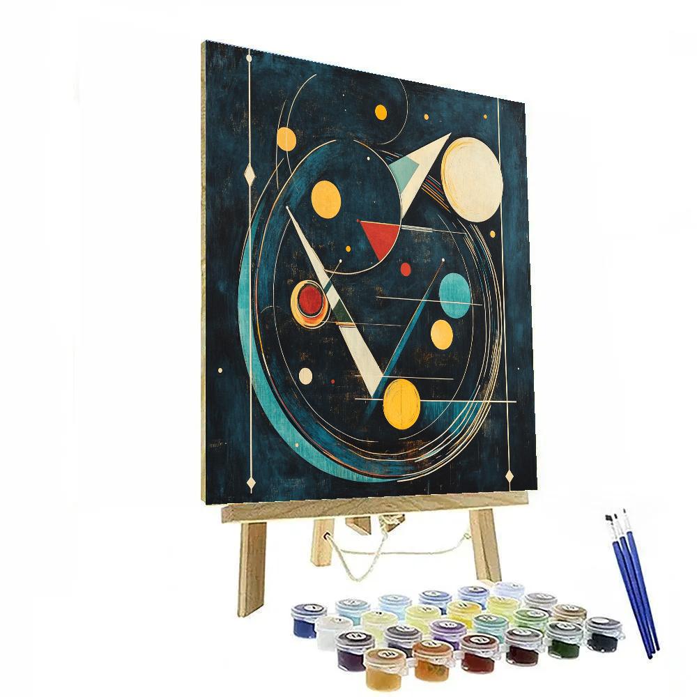 Wassily Kandinsky Inspired Cosmic Geometry Paint by numbers art