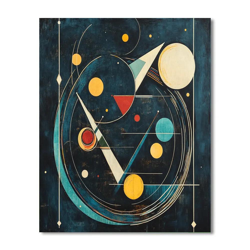 Wassily Kandinsky Inspired Cosmic Geometry Paint by numbers art
