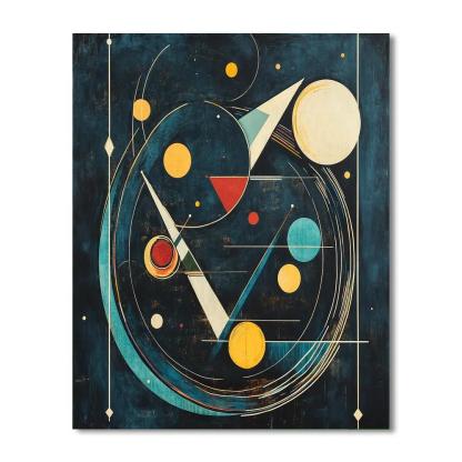 Wassily Kandinsky Inspired Cosmic Geometry Paint by numbers art
