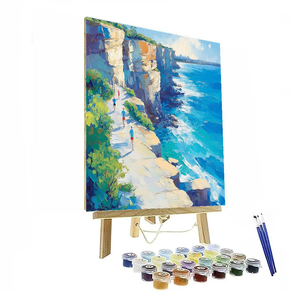 Coastal Walk At Bondi To Coogee Cliffs Sydney Australia paint by number