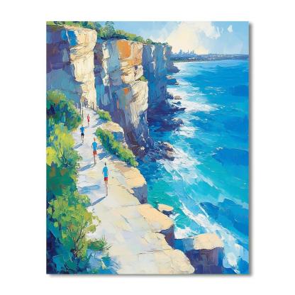 Coastal Walk At Bondi To Coogee Cliffs Sydney Australia paint by number