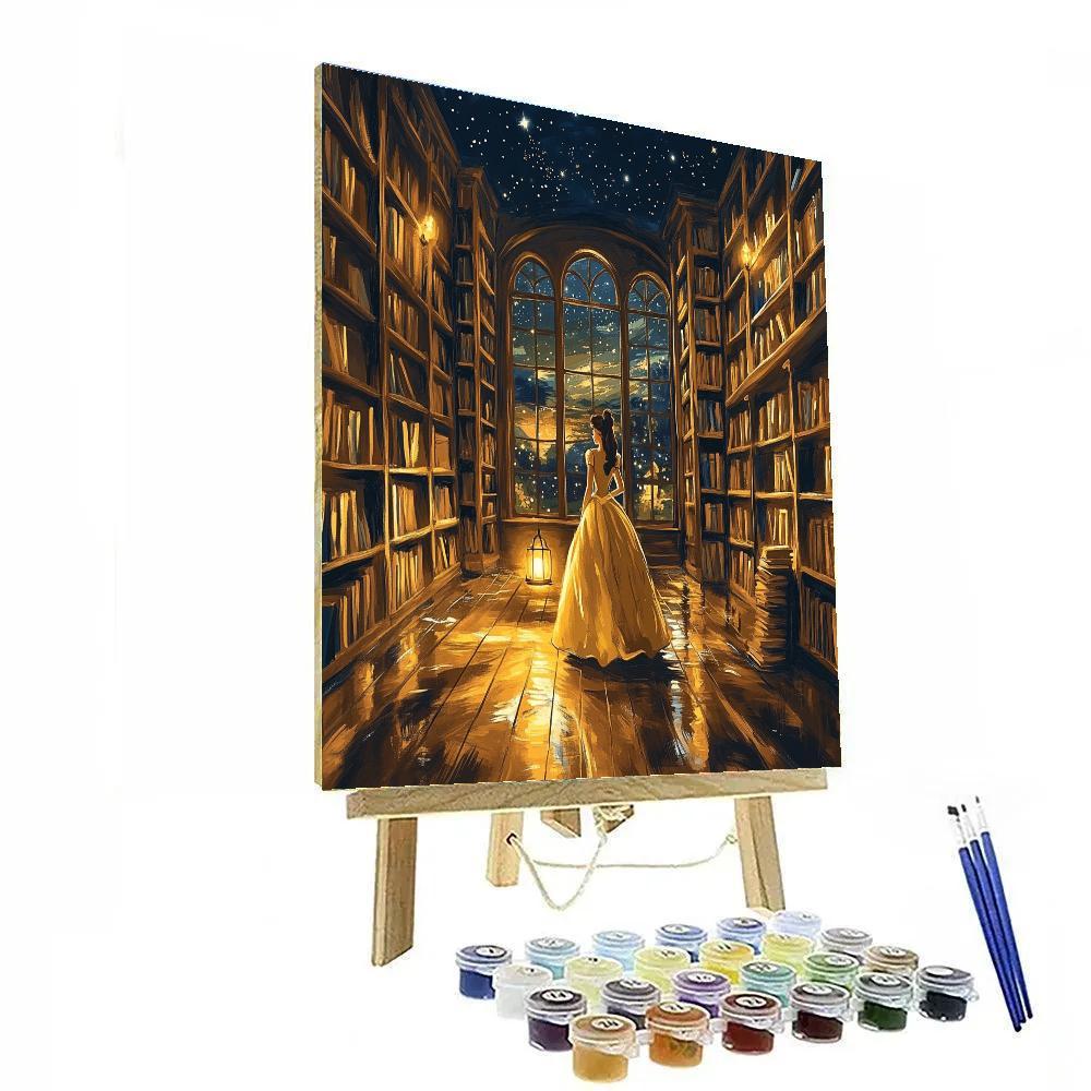 Belle Library Lantern Skywalk DIY paint by numbers