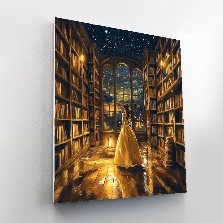 Belle Library Lantern Skywalk DIY paint by numbers