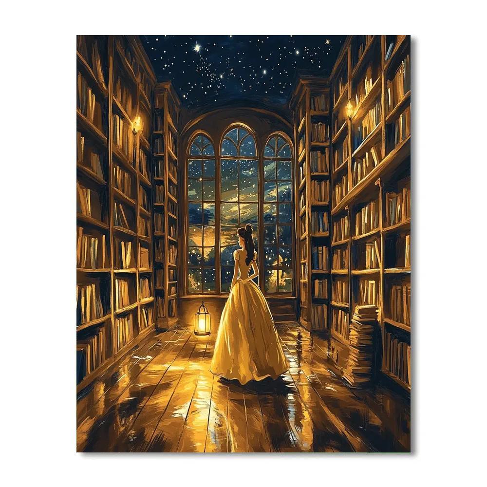 Belle Library Lantern Skywalk DIY paint by numbers