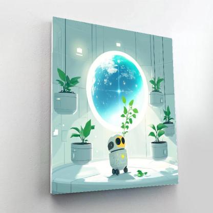WALL E Space Garden Cleanup Day painting number kit