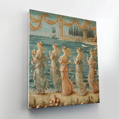 Sandro Botticelli Inspired Mythic Sea Celebration Painting by numbers kit