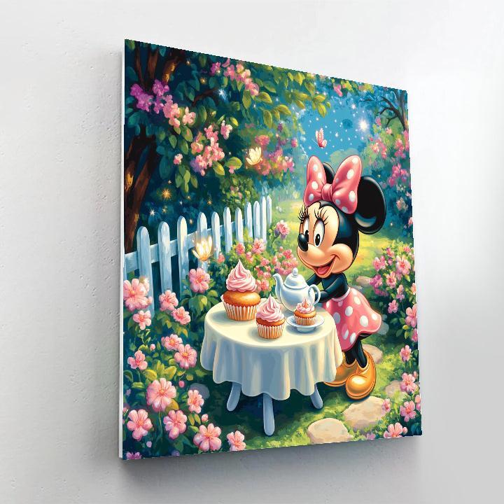 Minnie Mouse Garden Tea Party Glow painting number kit