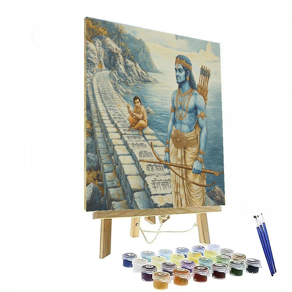 Rama And The Bridge Of Stone Mantras Number painting