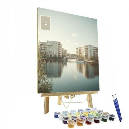 Modern Waterfront Of Hammarby Sjostad Stockholm Sweden paint by numbers