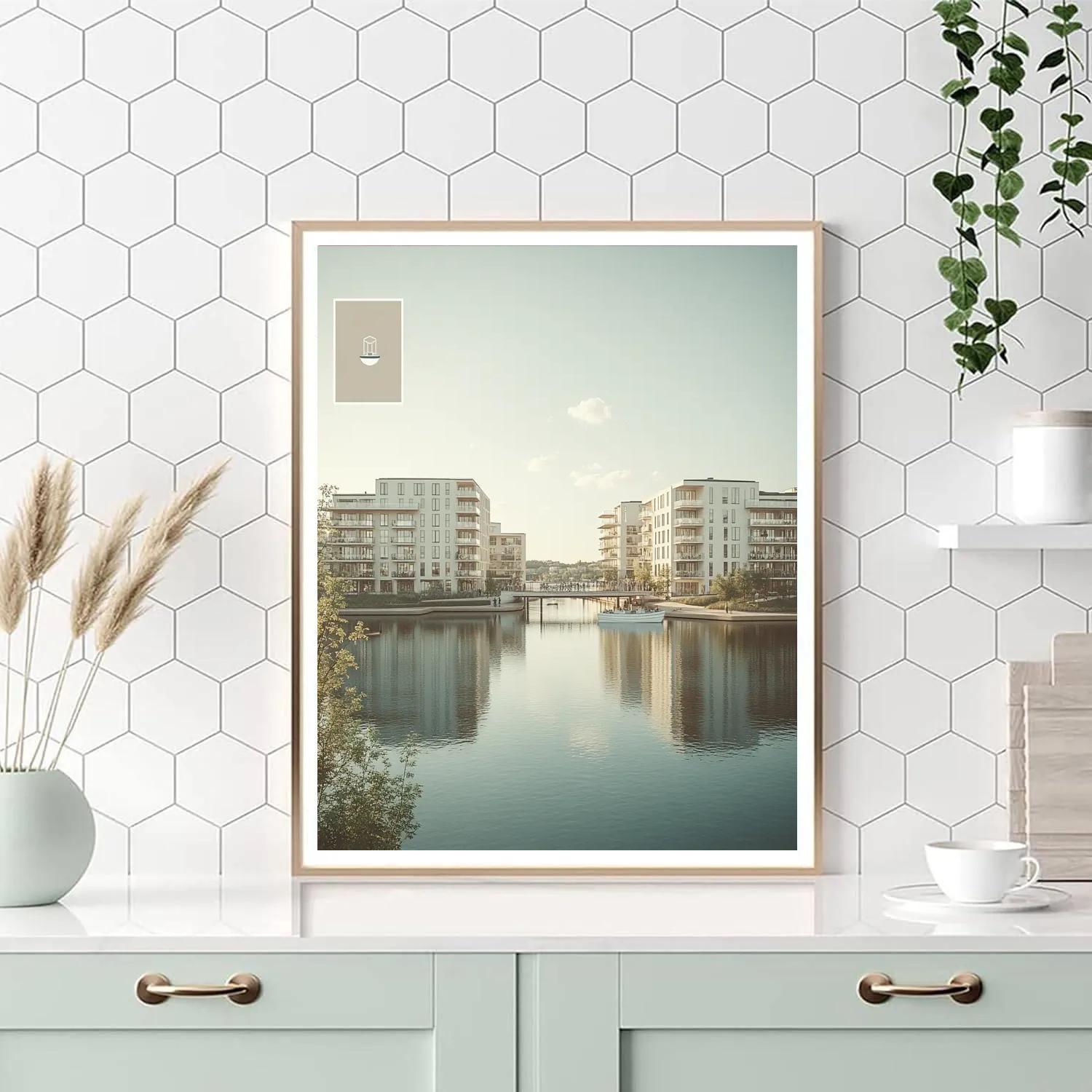 Modern Waterfront Of Hammarby Sjostad Stockholm Sweden paint by numbers