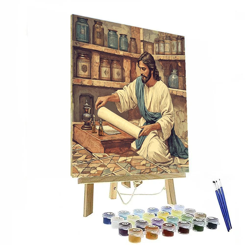 Workshop Of Wisdom Jesus Scroll paint by number