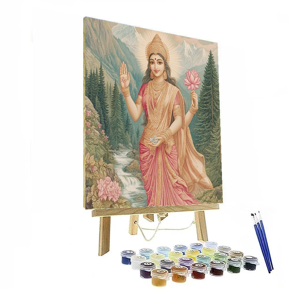 Parvati Under The Crystal Pine Canopy Paint by numbers kits