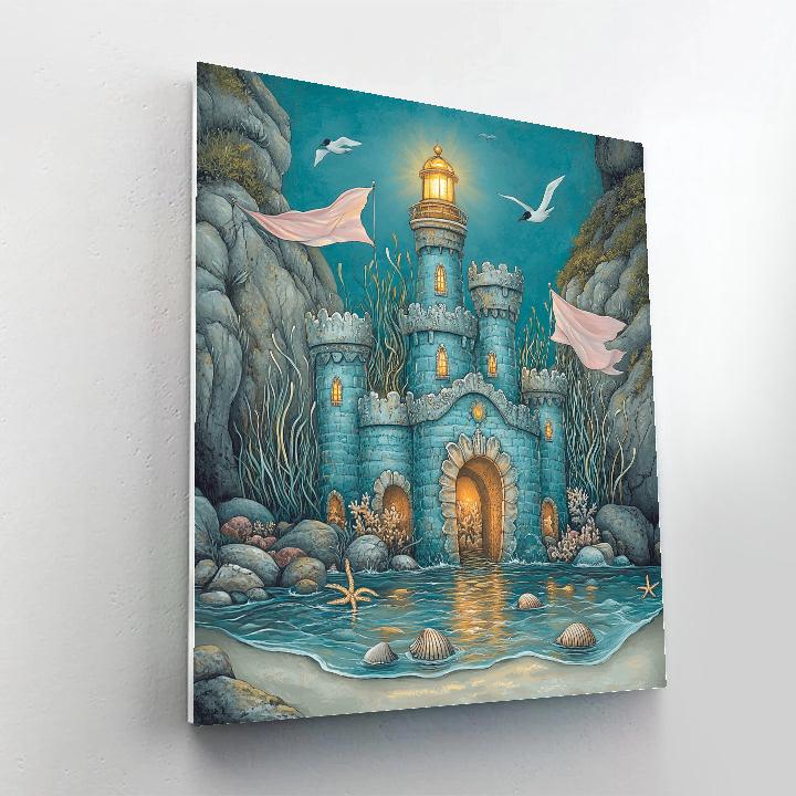 Tideglass Castle On The Reef paint by number