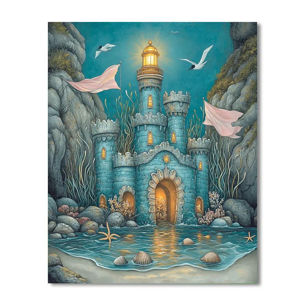 Tideglass Castle On The Reef paint by number