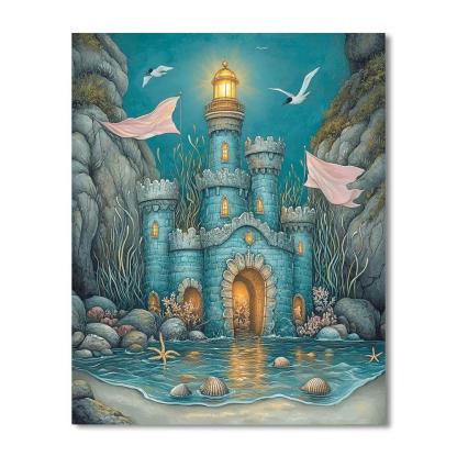 Tideglass Castle On The Reef paint by number