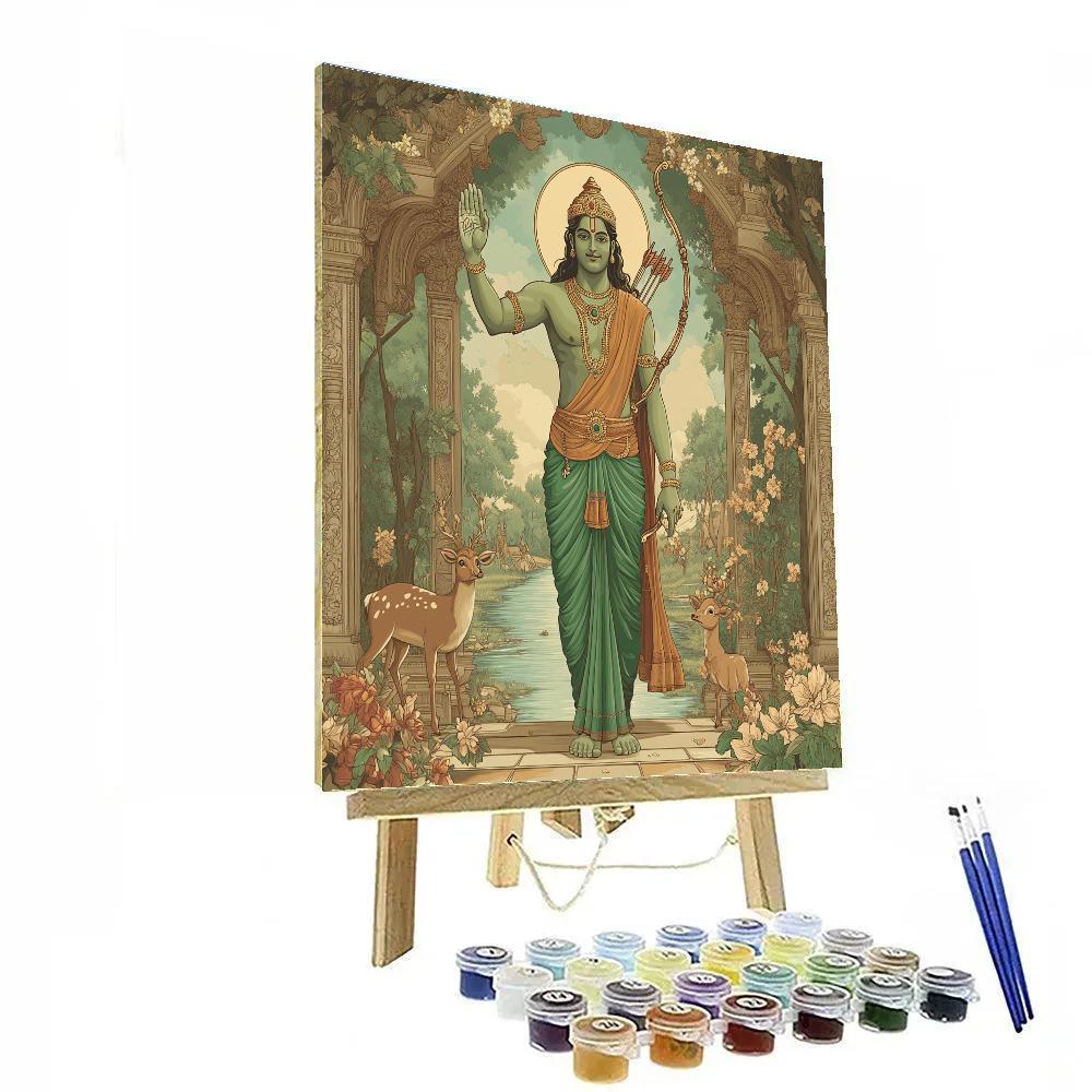 Forest Pavilion With Rama Blessing Paint by numbers kits