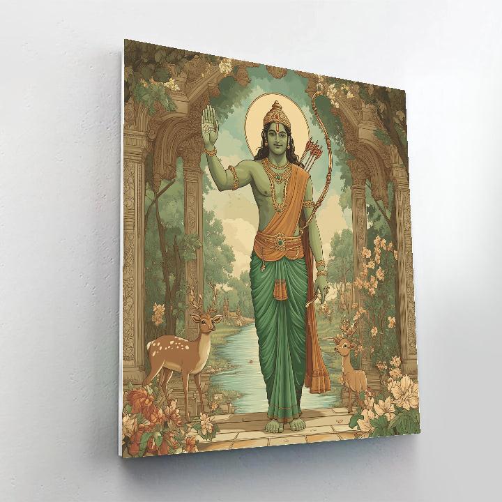 Forest Pavilion With Rama Blessing Paint by numbers kits