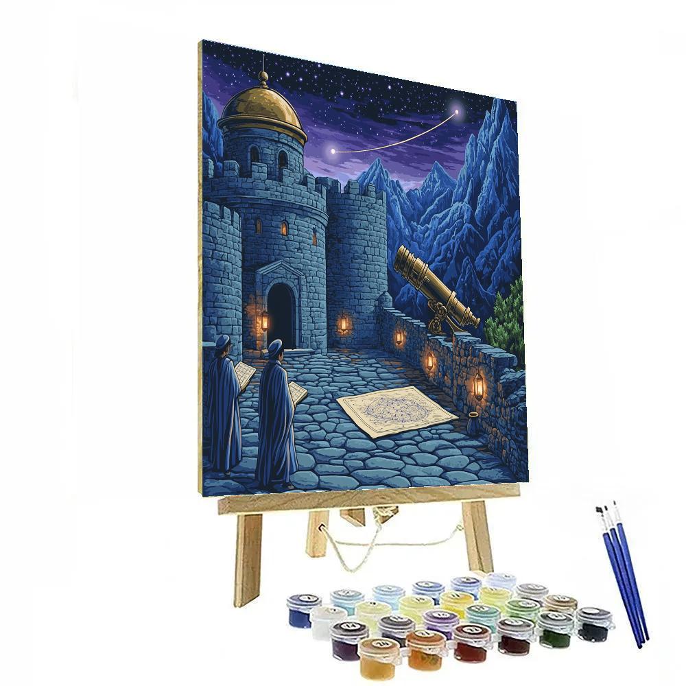 Observatory With Castle Courtyard Painting by numbers kit