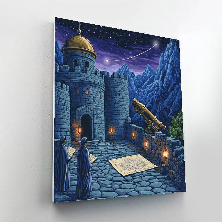 Observatory With Castle Courtyard Painting by numbers kit