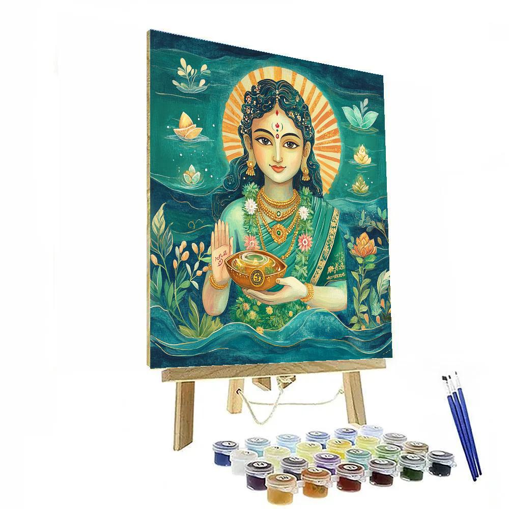Dhanvantari Offering The Nectar Bowl painting number kit