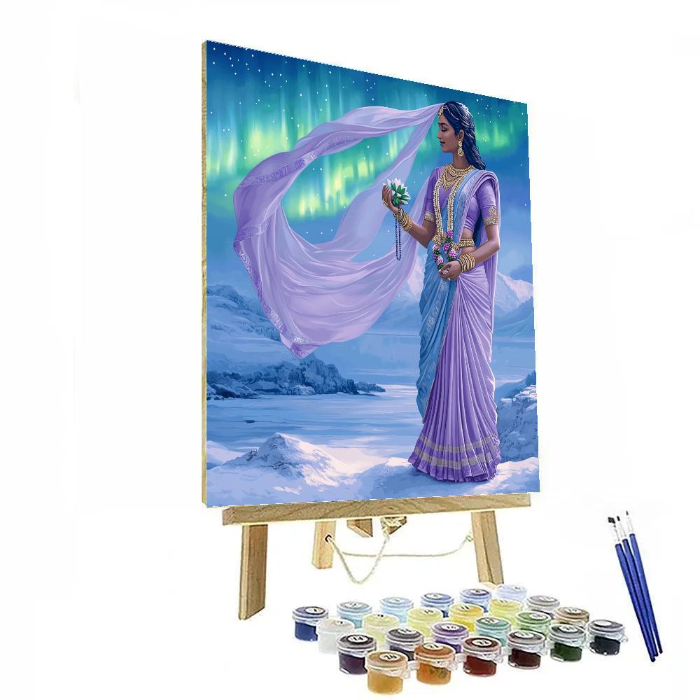Parvati Crowned By The Aurora Veil Painting by numbers kit