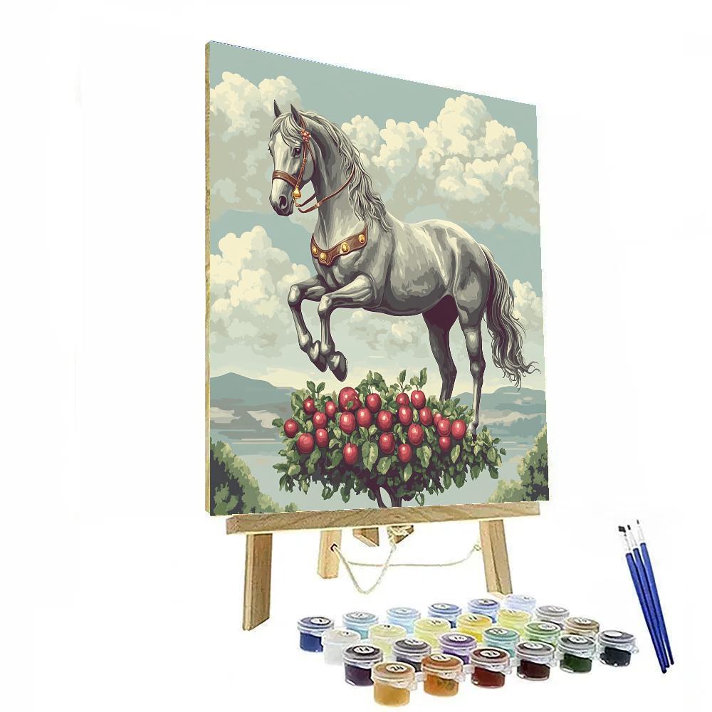 Floating Orchard Horse Parade paint by color