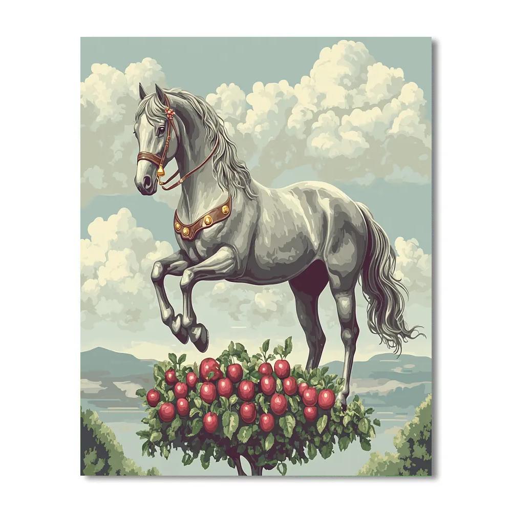 Floating Orchard Horse Parade paint by color