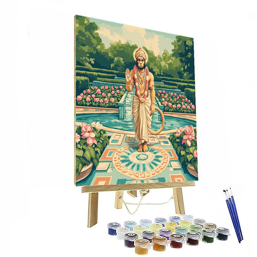 Garden Mosaic Path Hanuman Blessing paint by number