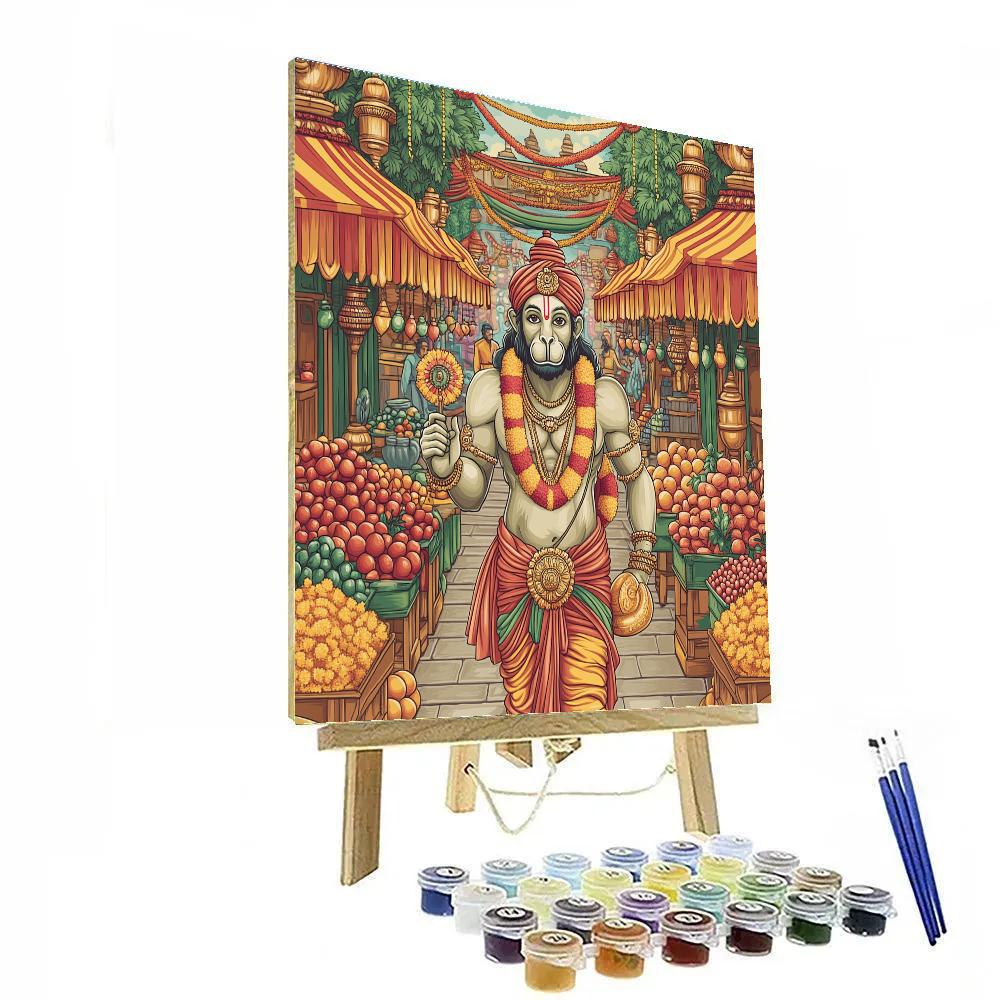 Marketplace Walk With Hanuman Protections Painting by numbers kit