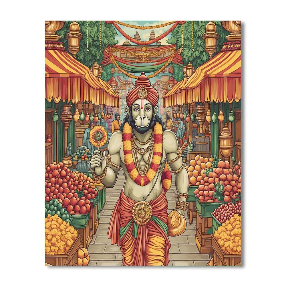 Marketplace Walk With Hanuman Protections Painting by numbers kit