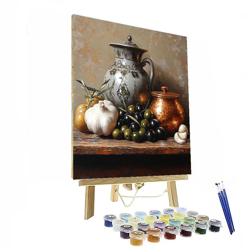 Diego Velázquez Inspired Market Still Life In Stormy Silver Tonality Number painting