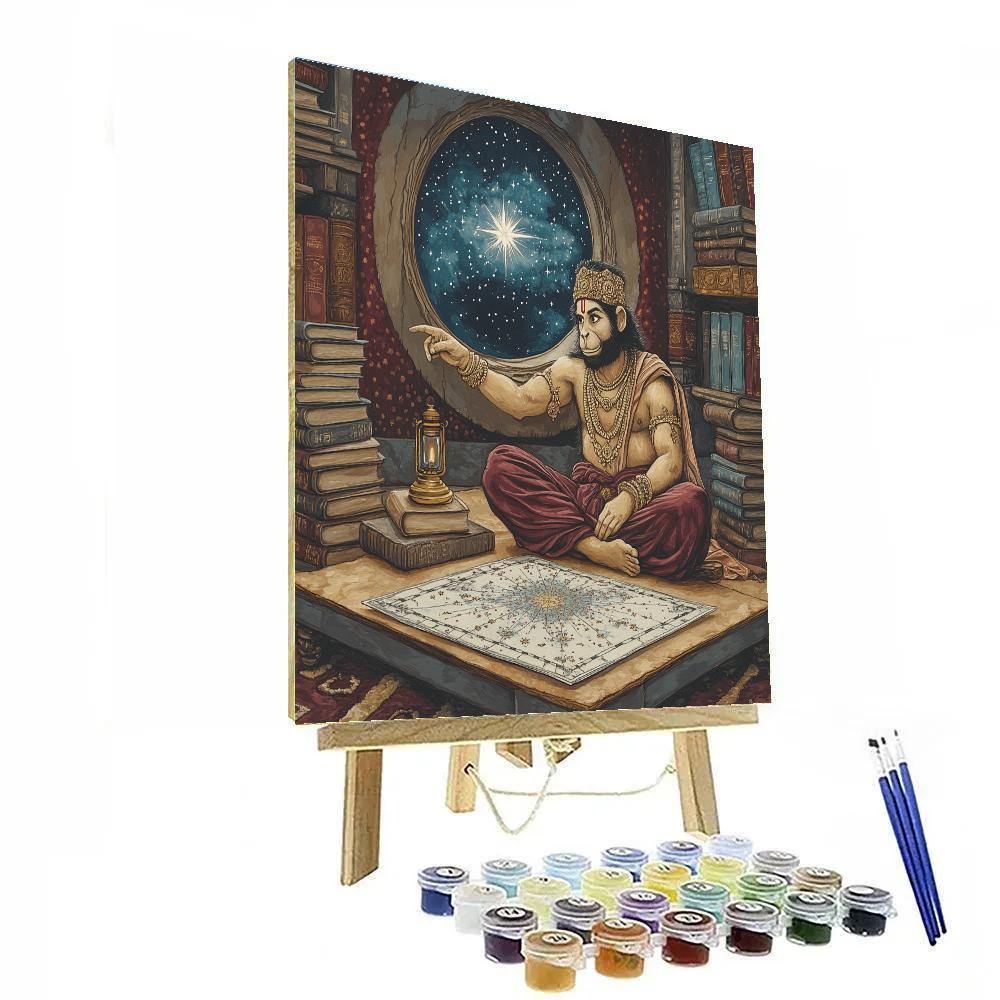 Hanuman Star Map Study Nook Numbered painting kits