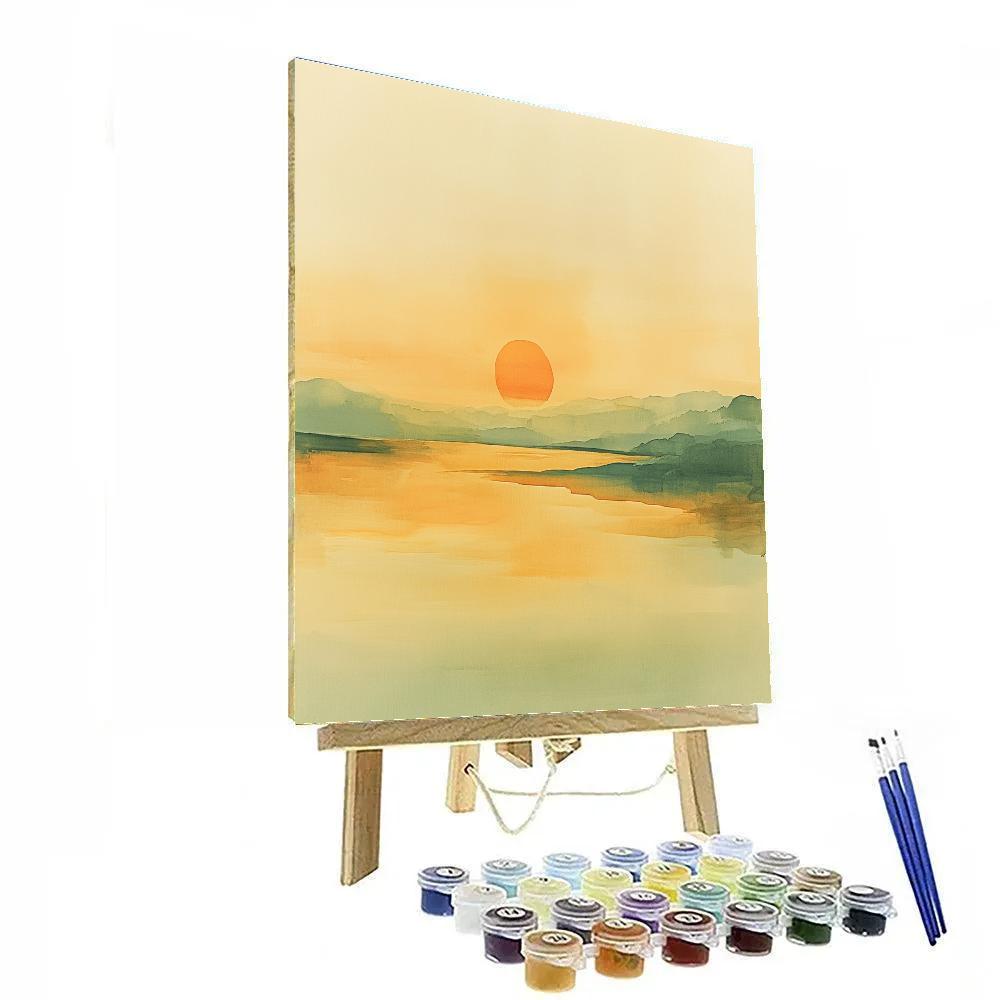 Nandalal Bose Inspired Dawn Without Sun Colorfield Painting by numbers kit