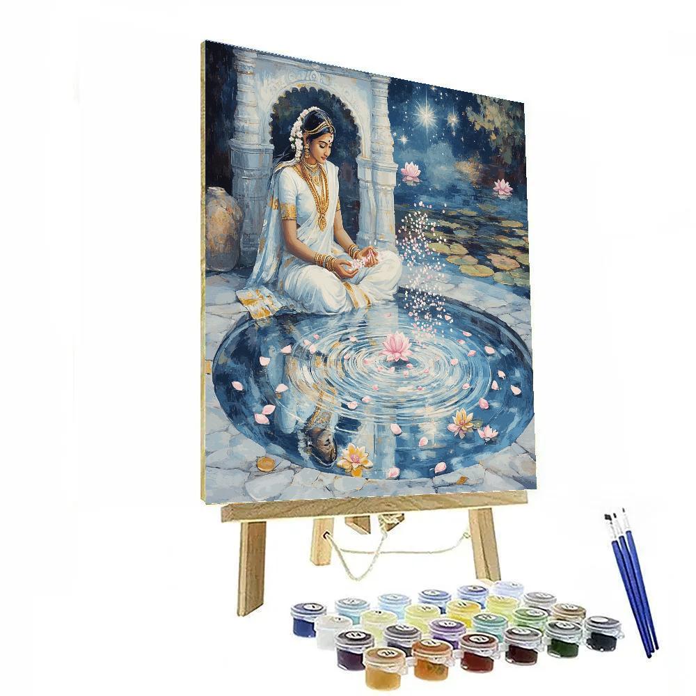 Parvati And The Celestial Mirror Pool Painting by numbers kit