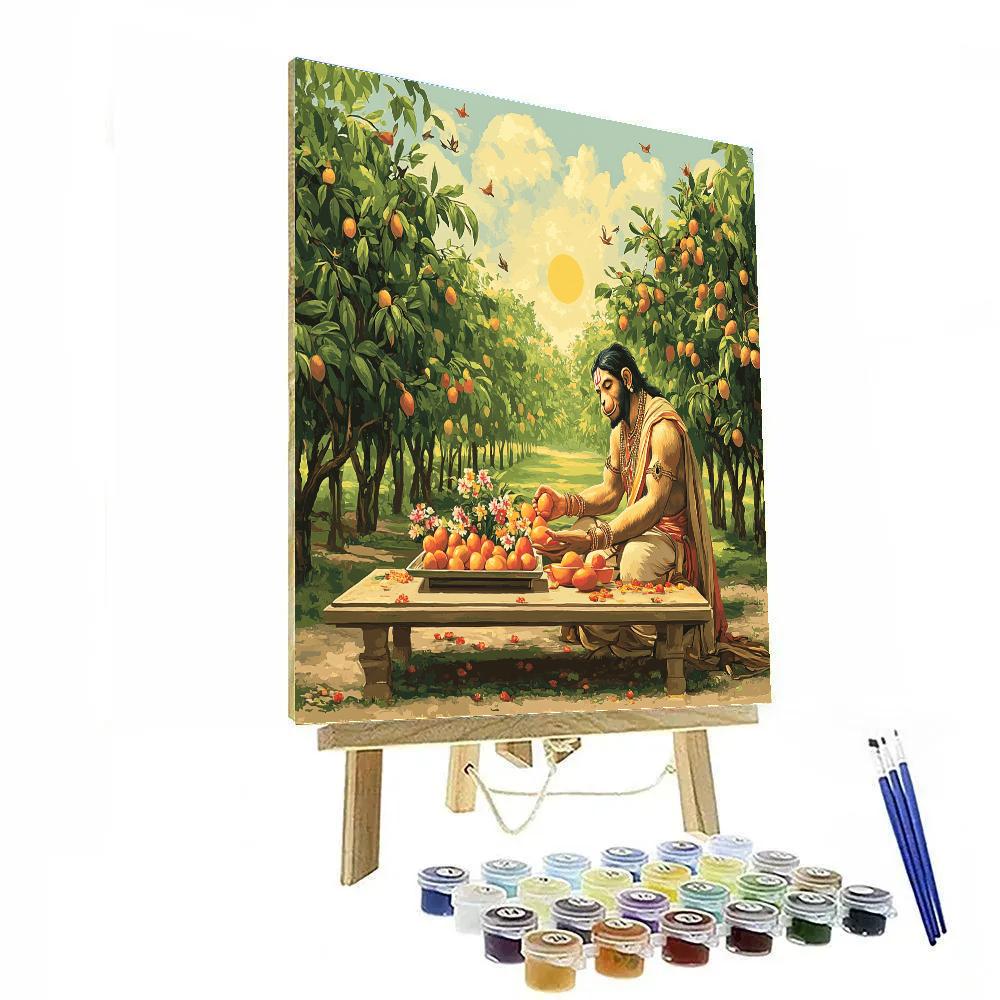 Hanuman Orchard Morning Offering Painting by numbers kit