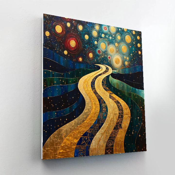 Gustav Klimt Inspired Aurora Of The Silent Nebula DIY paint by numbers