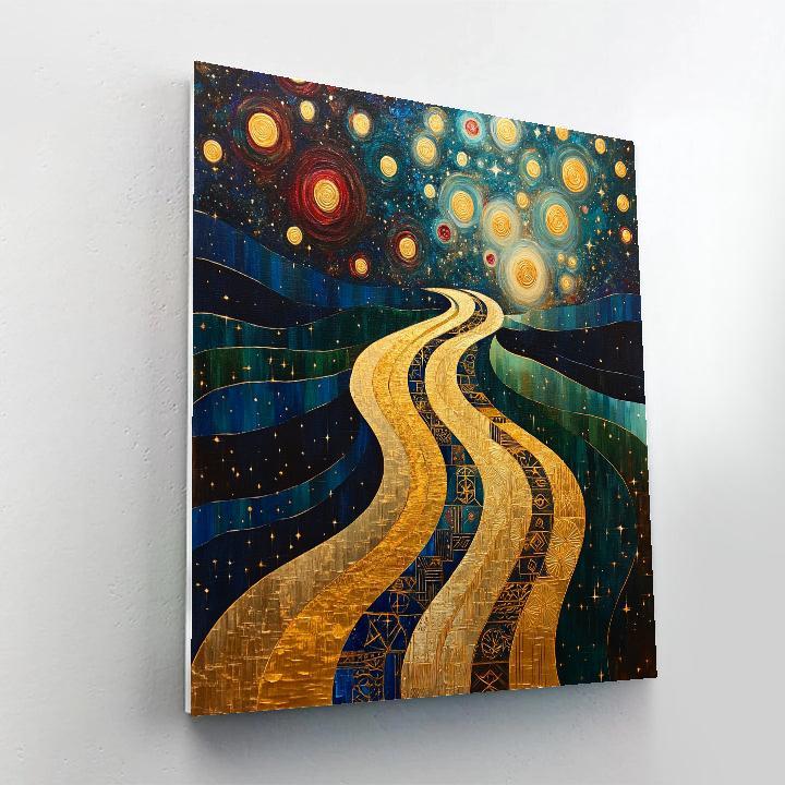 Gustav Klimt Inspired Aurora Of The Silent Nebula DIY paint by numbers