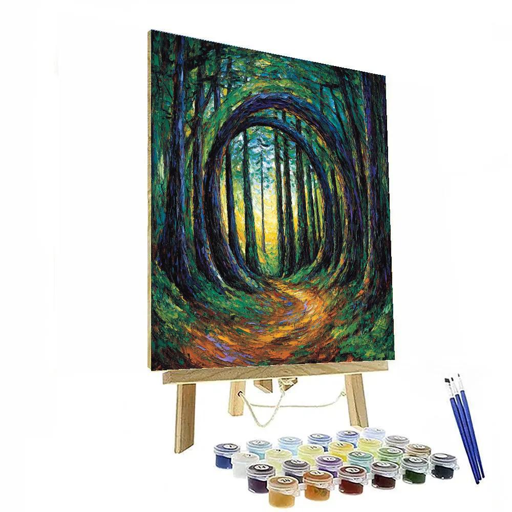 Emily Carr Inspired Cathedral Cedar Vortex Painting by numbers kit