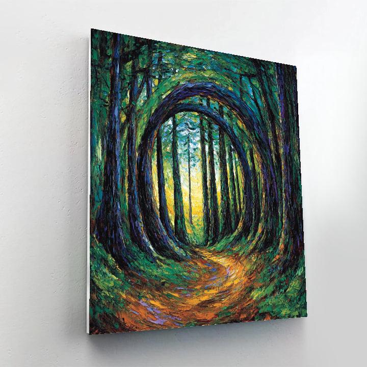 Emily Carr Inspired Cathedral Cedar Vortex Painting by numbers kit