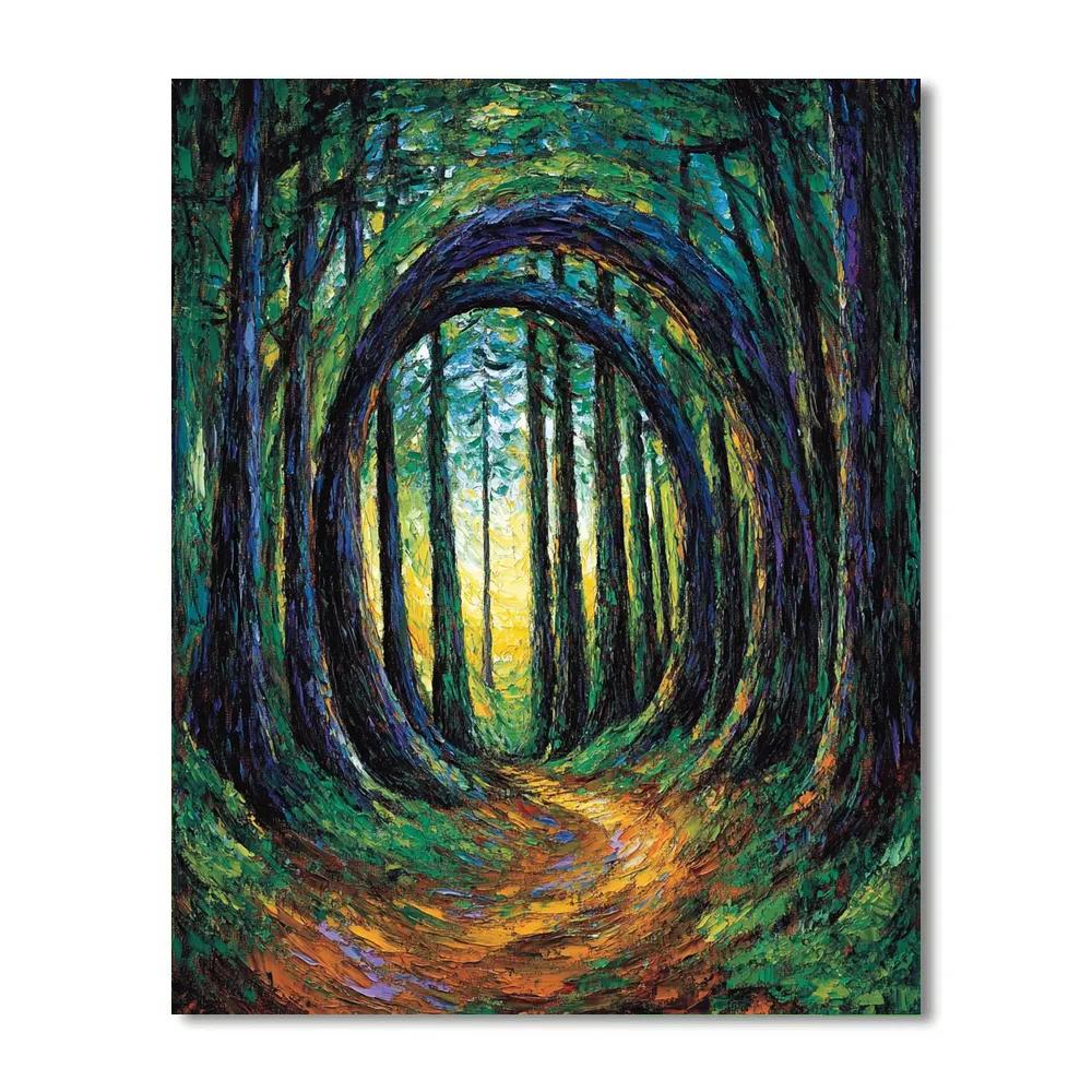 Emily Carr Inspired Cathedral Cedar Vortex Painting by numbers kit