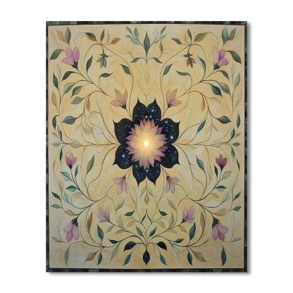 Alphonse Mucha Inspired Nebula Floralia Mandala Paint by numbers kits