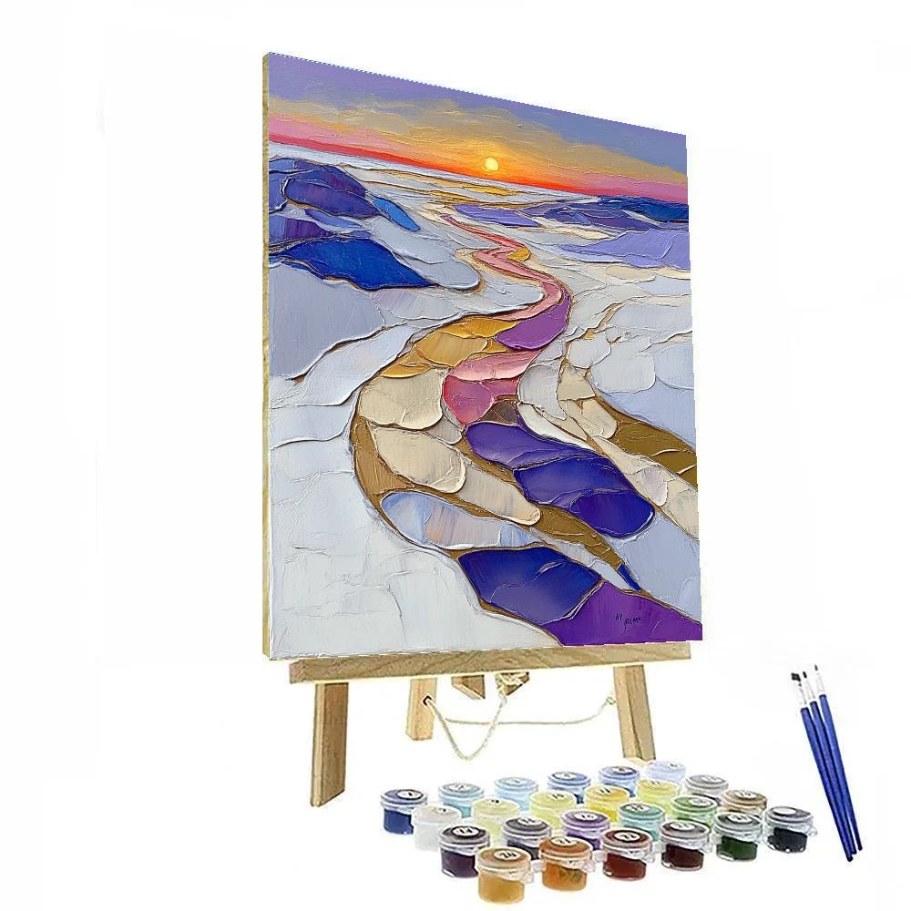 A.Y. Jackson Inspired Arctic Mirage Under The Midnight Sun Paint by numbers art