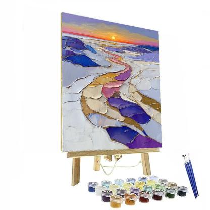 A.Y. Jackson Inspired Arctic Mirage Under The Midnight Sun Paint by numbers art