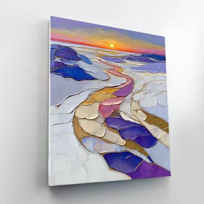 A.Y. Jackson Inspired Arctic Mirage Under The Midnight Sun Paint by numbers art