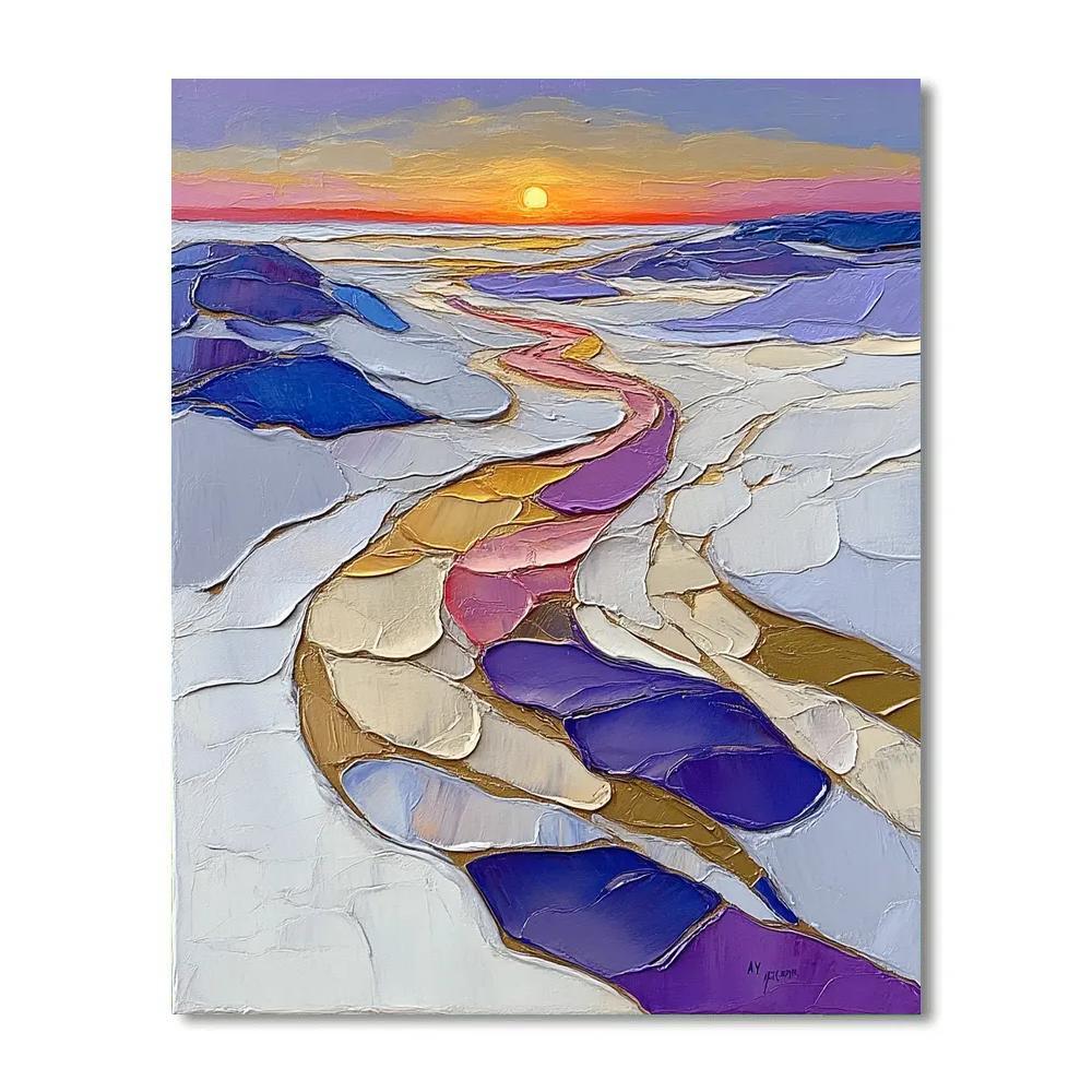 A.Y. Jackson Inspired Arctic Mirage Under The Midnight Sun Paint by numbers art