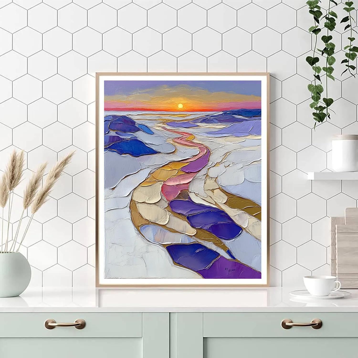 A.Y. Jackson Inspired Arctic Mirage Under The Midnight Sun Paint by numbers art