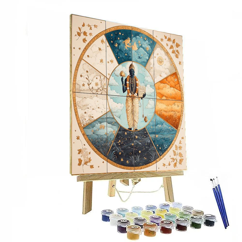 Brahma Wheel Of Seasons Mural painting number kit
