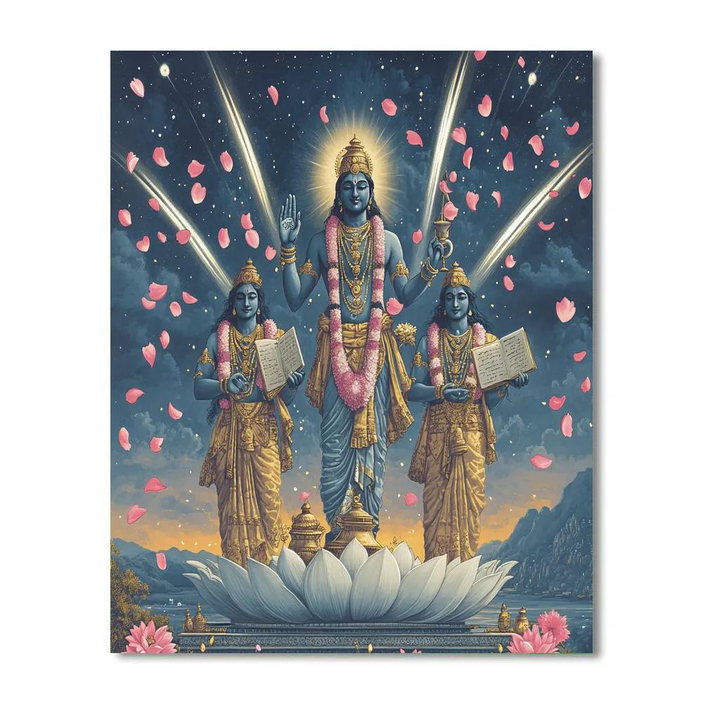 Brahma Rain Of Comet Petals DIY paint by numbers