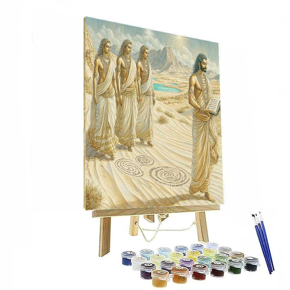 Brahma In The Quiet Sand Script Desert DIY paint by numbers